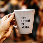'The future is vegan' mug