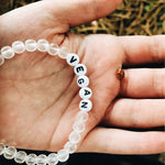 'Vegan' letter bead bracelet