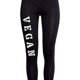 'Vegan' thigh print leggings